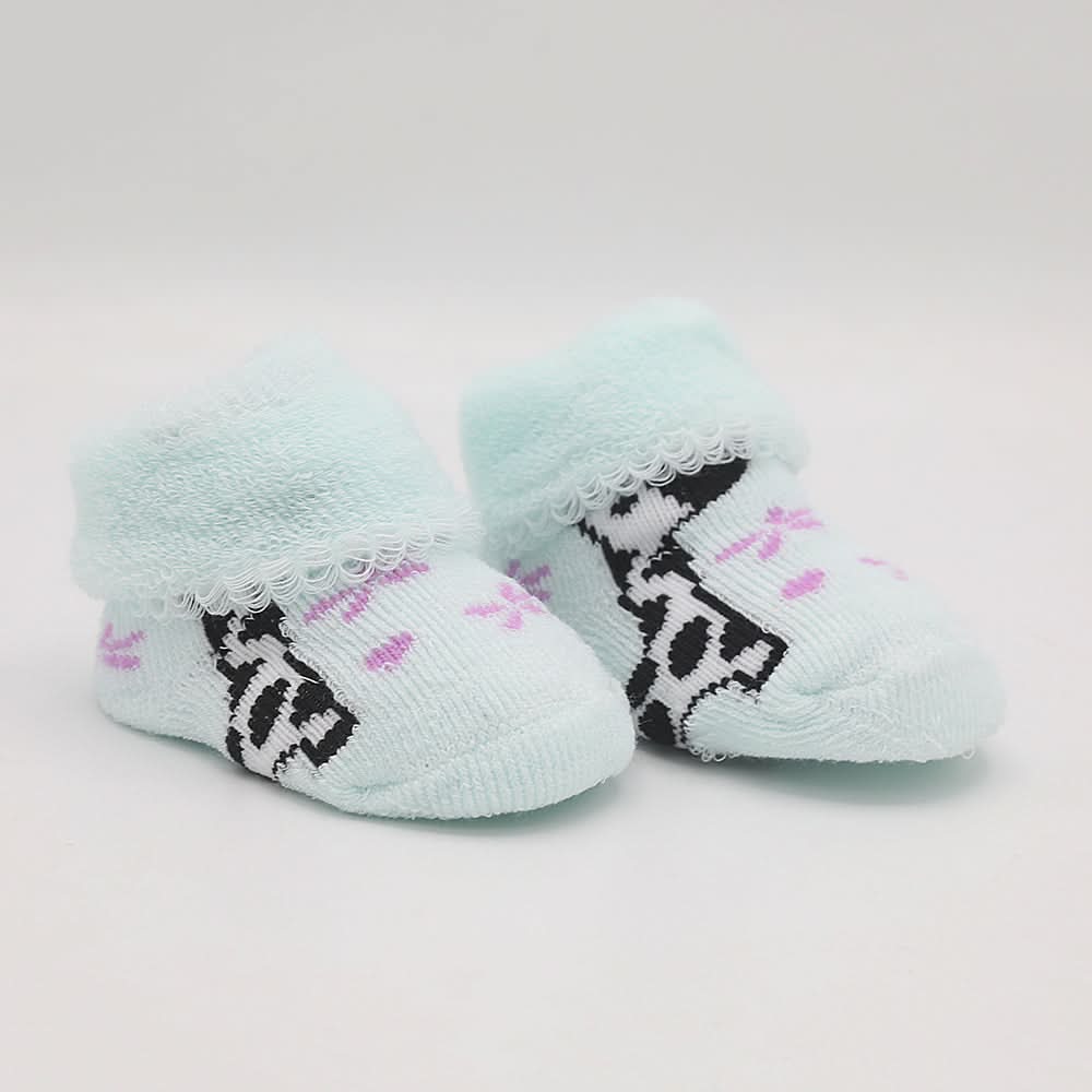Newborn Booties (RA601) - Cyan, Kids, NB Shoes And Socks, Chase Value, Chase Value