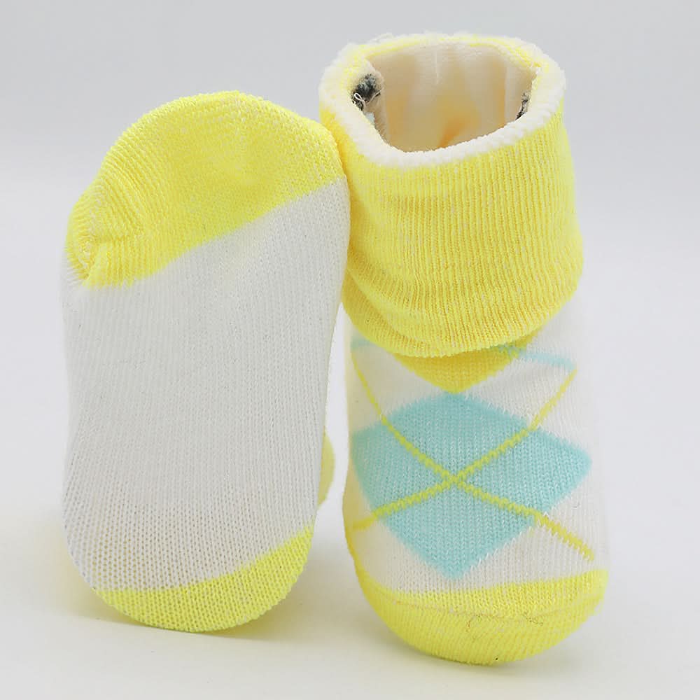 Newborn Booties (RA601) - Yellow, Kids, NB Shoes And Socks, Chase Value, Chase Value