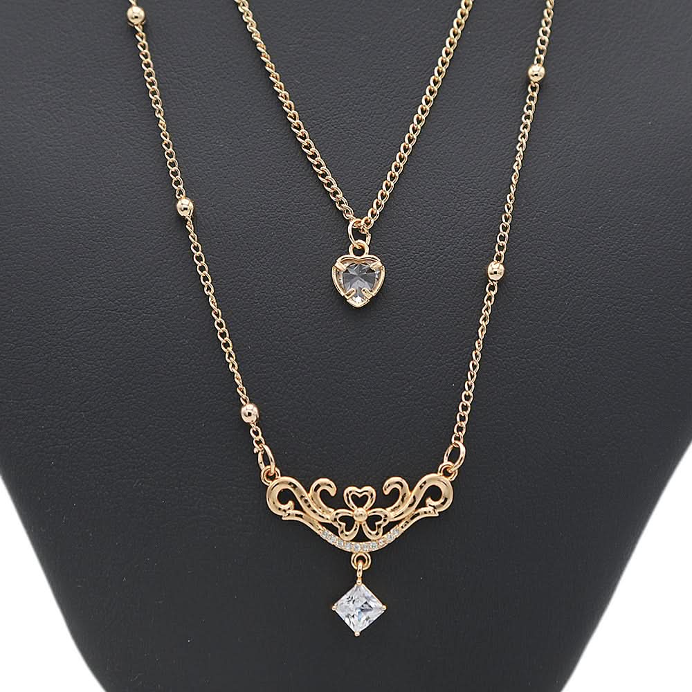 Women's Double Chain Locket - Golden, Women, Chains & Lockets, Chase Value, Chase Value