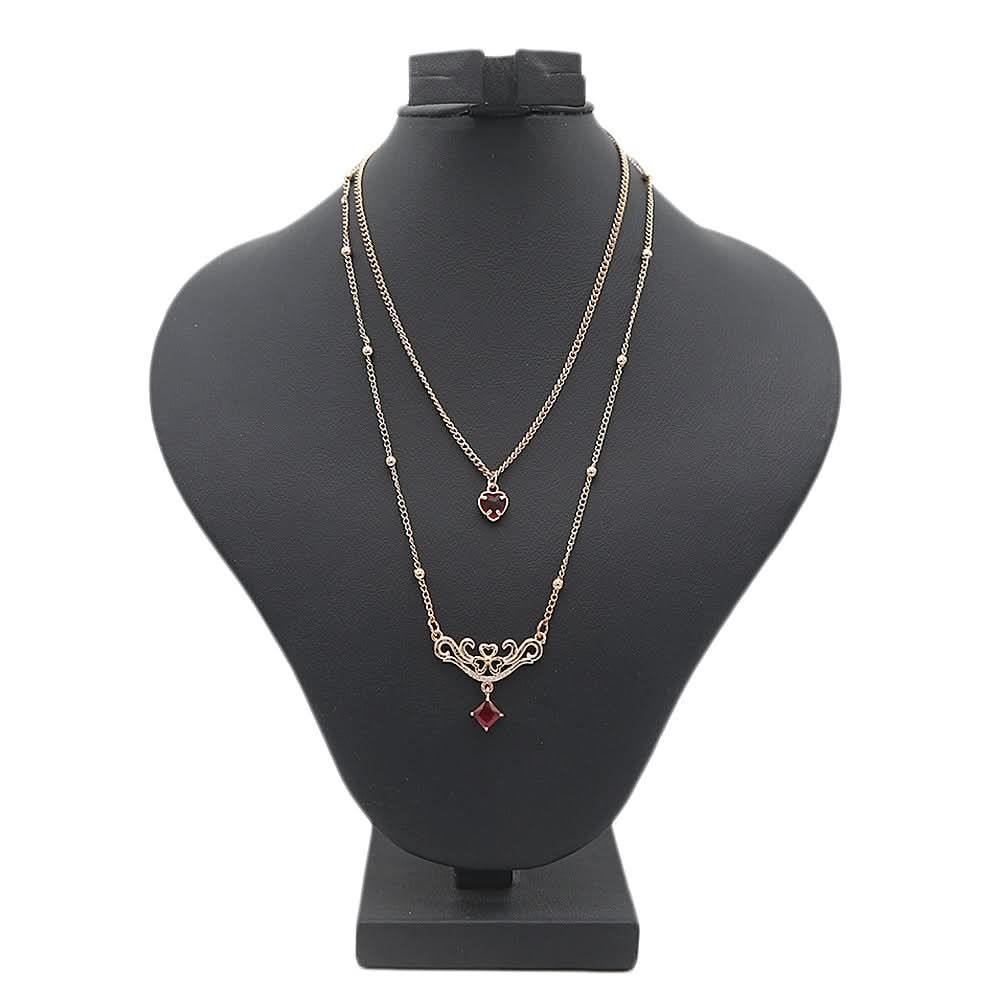 Women's Double Chain Locket - Maroon, Women, Chains & Lockets, Chase Value, Chase Value