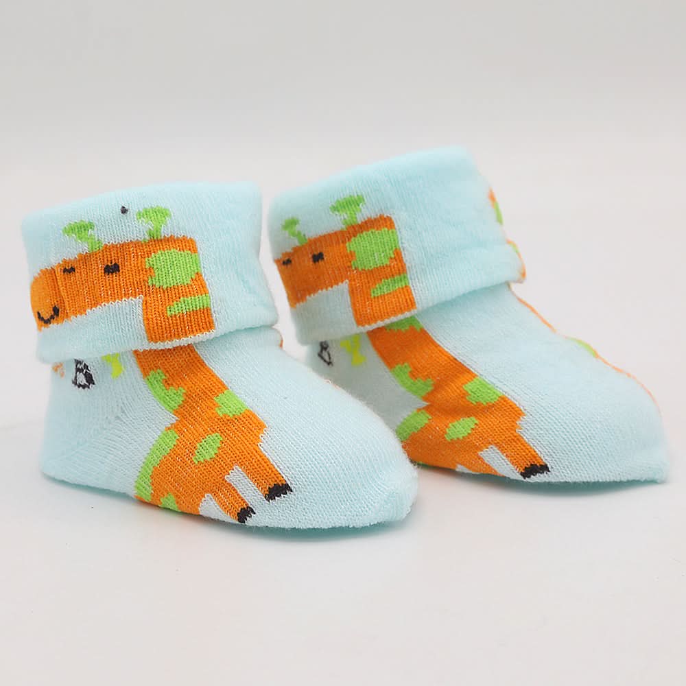 Newborn Booties (RA601) - Cyan, Kids, NB Shoes And Socks, Chase Value, Chase Value