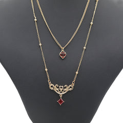 Women's Double Chain Locket - Maroon, Women, Chains & Lockets, Chase Value, Chase Value