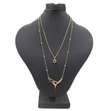 Women's Double Chain Locket - Maroon, Women, Chains & Lockets, Chase Value, Chase Value
