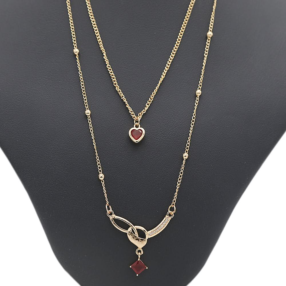 Women's Double Chain Locket - Maroon, Women, Chains & Lockets, Chase Value, Chase Value