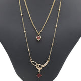 Women's Double Chain Locket - Maroon, Women, Chains & Lockets, Chase Value, Chase Value