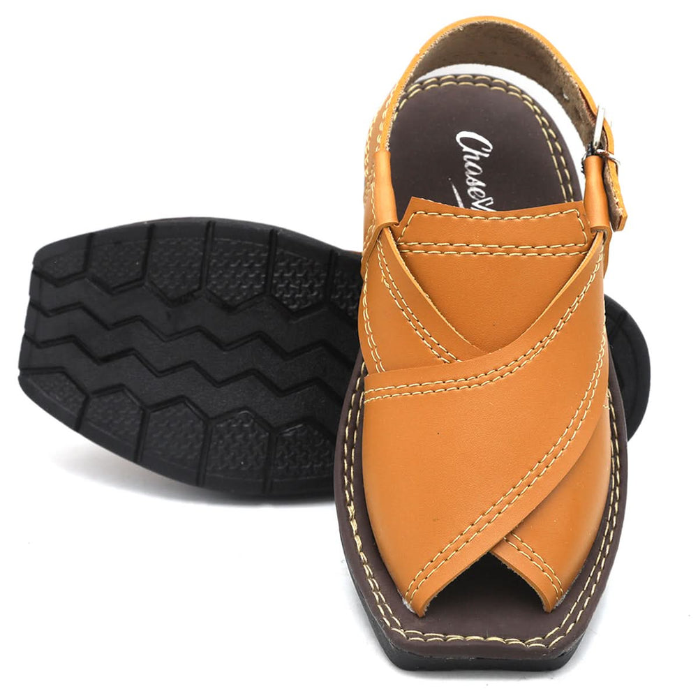 Boys Peshawari Sandal M-1138 - Mustard, Kids, Boys Sandals, Chase Value, Chase Value