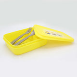 Slim Line Lunch Box JZ-670 - Yellow, Kids, Tiffin Boxes And Bottles, Chase Value, Chase Value