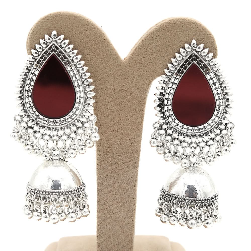 Women's Fancy Earrings - Maroon, Women, Earrings & Tops, Chase Value, Chase Value