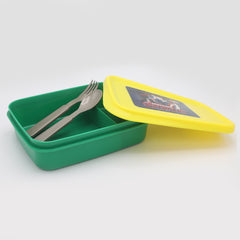 Slim Line Lunch Box JZ-670 - Green, Kids, Tiffin Boxes And Bottles, Chase Value, Chase Value