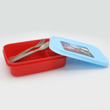 Slim Line Lunch Box JZ-670 - Red, Kids, Tiffin Boxes And Bottles, Chase Value, Chase Value