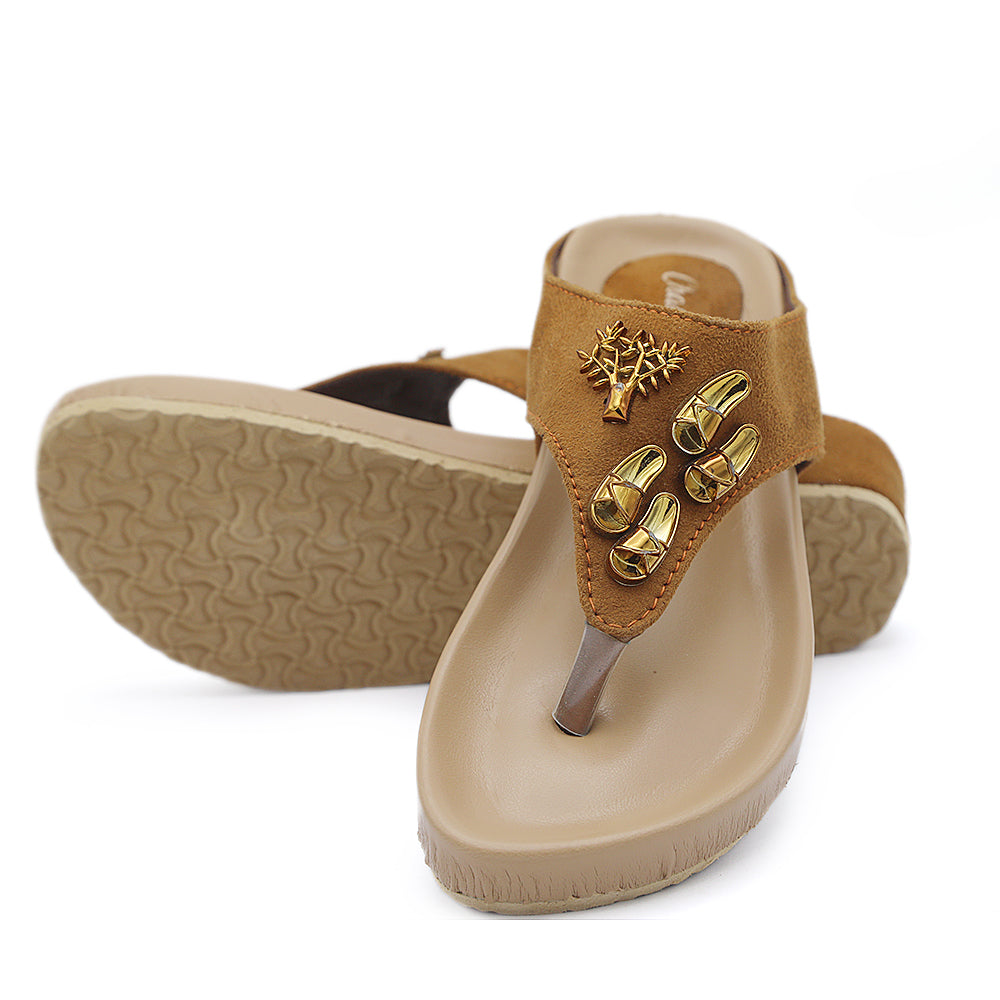 Girls Slippers G-551 - Mustard, Kids, Girls Slippers, Chase Value, Chase Value