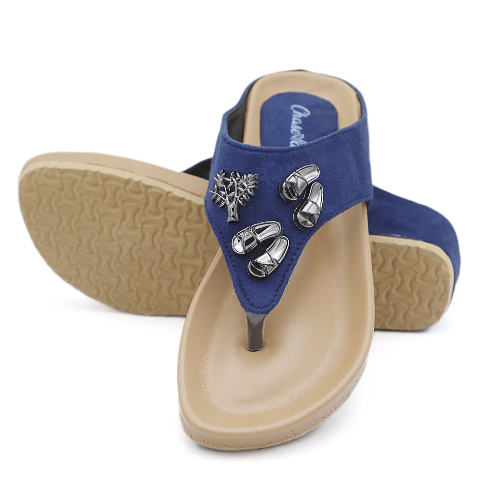 Girls Slippers G-551 - Blue, Kids, Girls Slippers, Chase Value, Chase Value