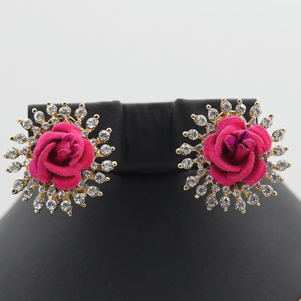 Women's Flower Locket Set - Pink, Women, Jewellery Set, Chase Value, Chase Value