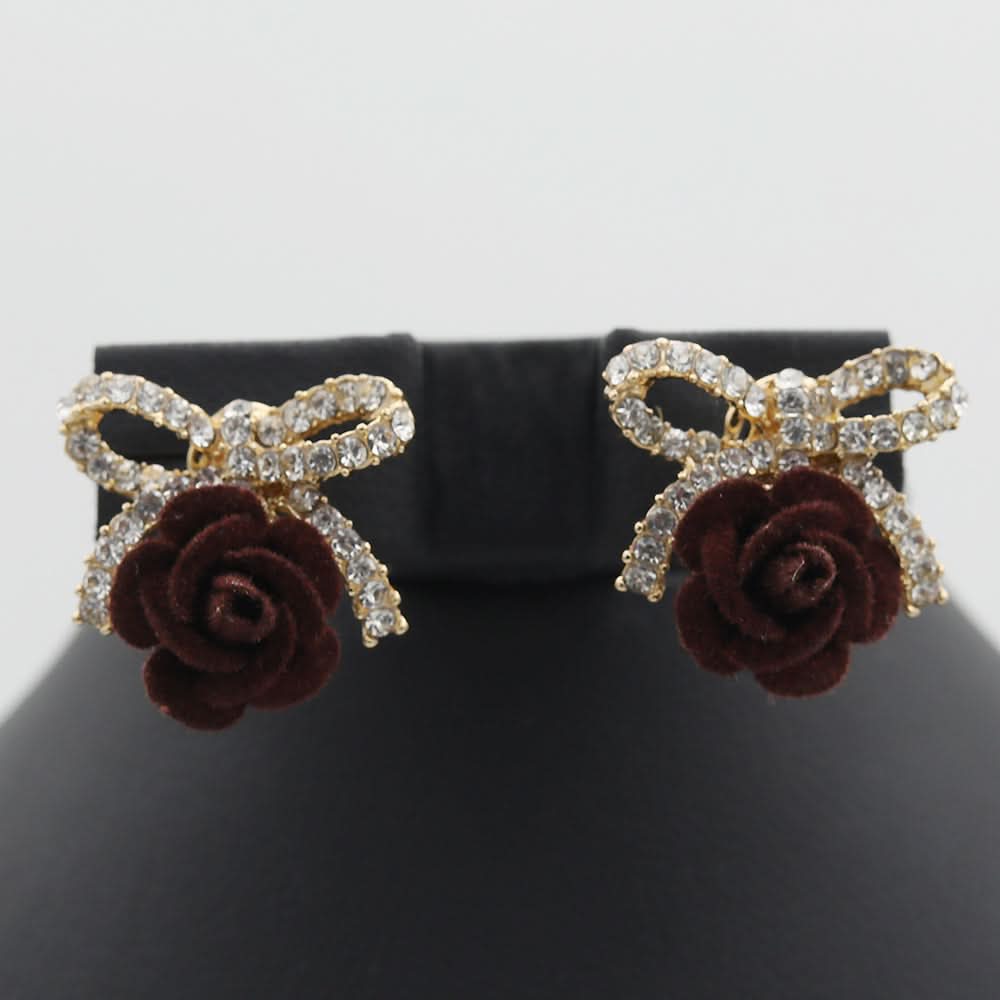Women's Flower Locket Set - Brown, Women, Jewellery Set, Chase Value, Chase Value
