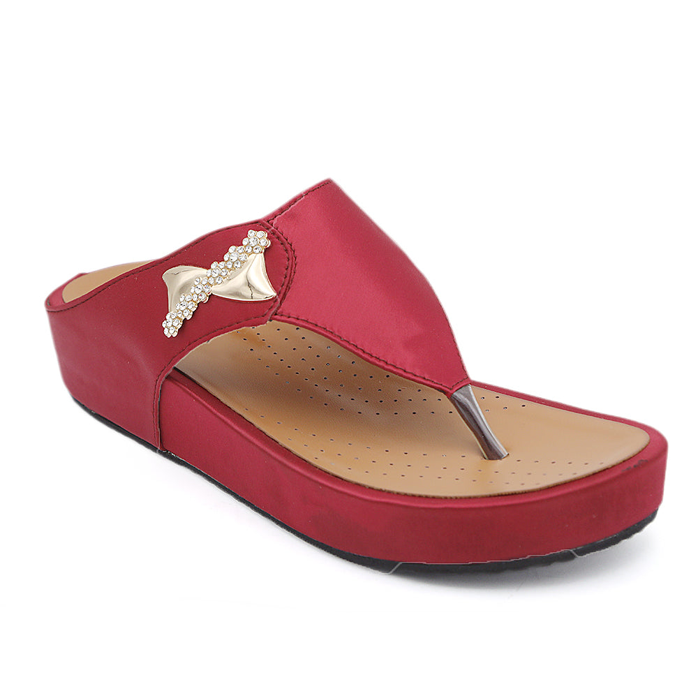 Women's Slipper Z-7 - Maroon, Women, Slippers, Chase Value, Chase Value