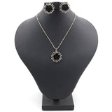Women's Flower Locket Set - Black, Women, Jewellery Set, Chase Value, Chase Value