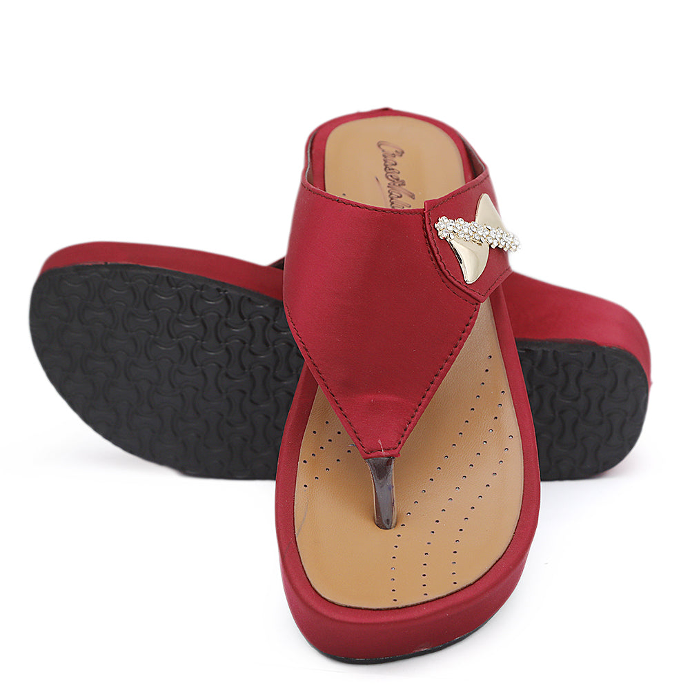 Women's Slipper Z-7 - Maroon, Women, Slippers, Chase Value, Chase Value
