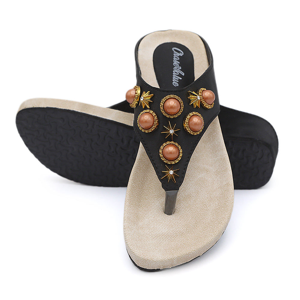 Girls Slippers G-553 - Black, Kids, Girls Slippers, Chase Value, Chase Value