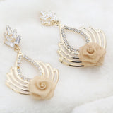 Women's Fancy Zarcon Earrings - Golden, Women, Earrings & Tops, Chase Value, Chase Value