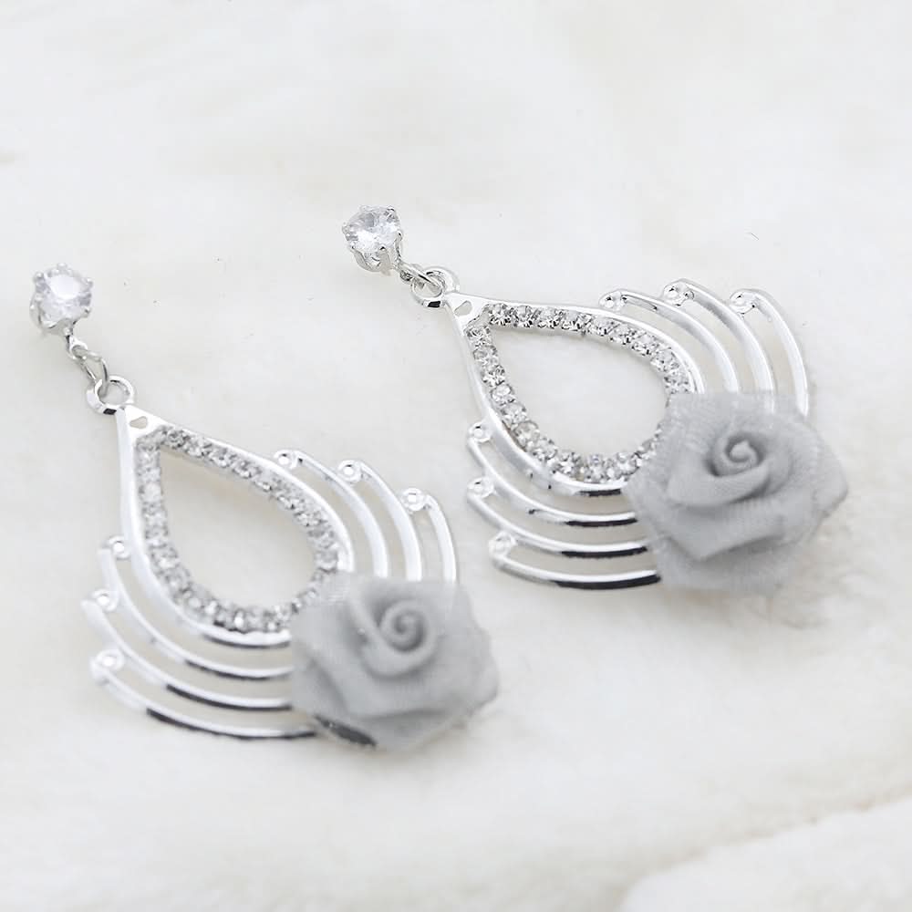 Women's Fancy Zarcon Earrings - Silver, Women, Earrings & Tops, Chase Value, Chase Value