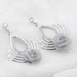 Women's Fancy Zarcon Earrings - Silver, Women, Earrings & Tops, Chase Value, Chase Value
