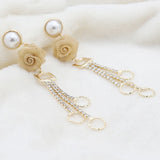 Women's Fancy Zarcon Earrings - Golden, Women, Earrings & Tops, Chase Value, Chase Value