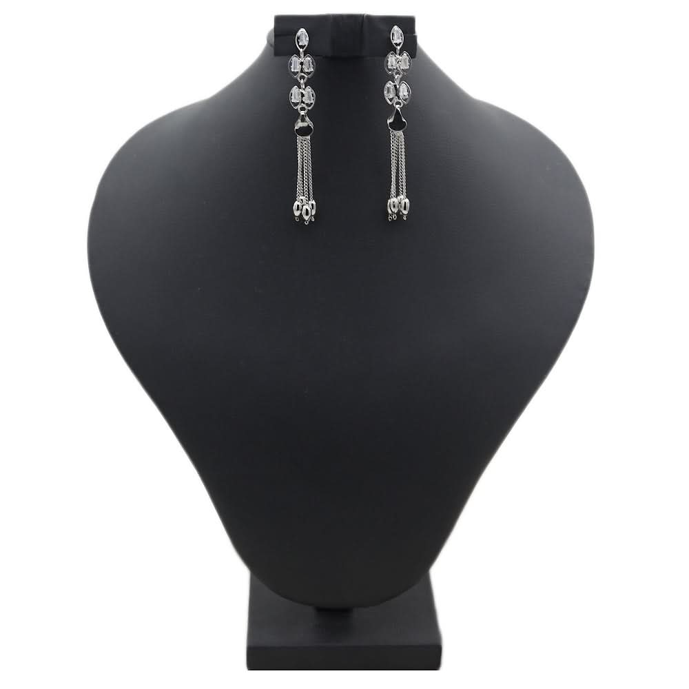 Women's Fancy Zarcon Earrings - Silver, Women, Earrings & Tops, Chase Value, Chase Value
