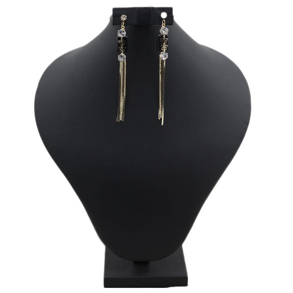 Women's Fancy Zarcon Earrings - Golden, Women, Earrings & Tops, Chase Value, Chase Value