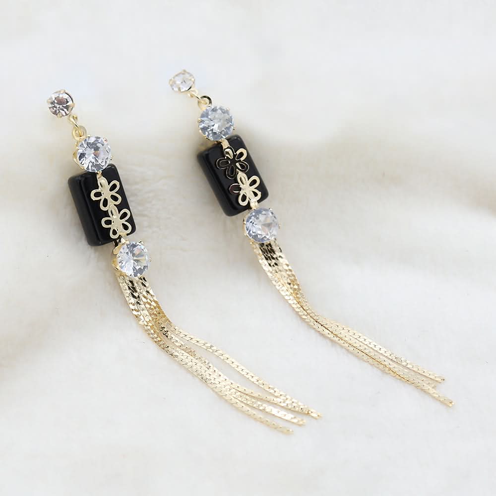 Women's Fancy Zarcon Earrings - Golden, Women, Earrings & Tops, Chase Value, Chase Value