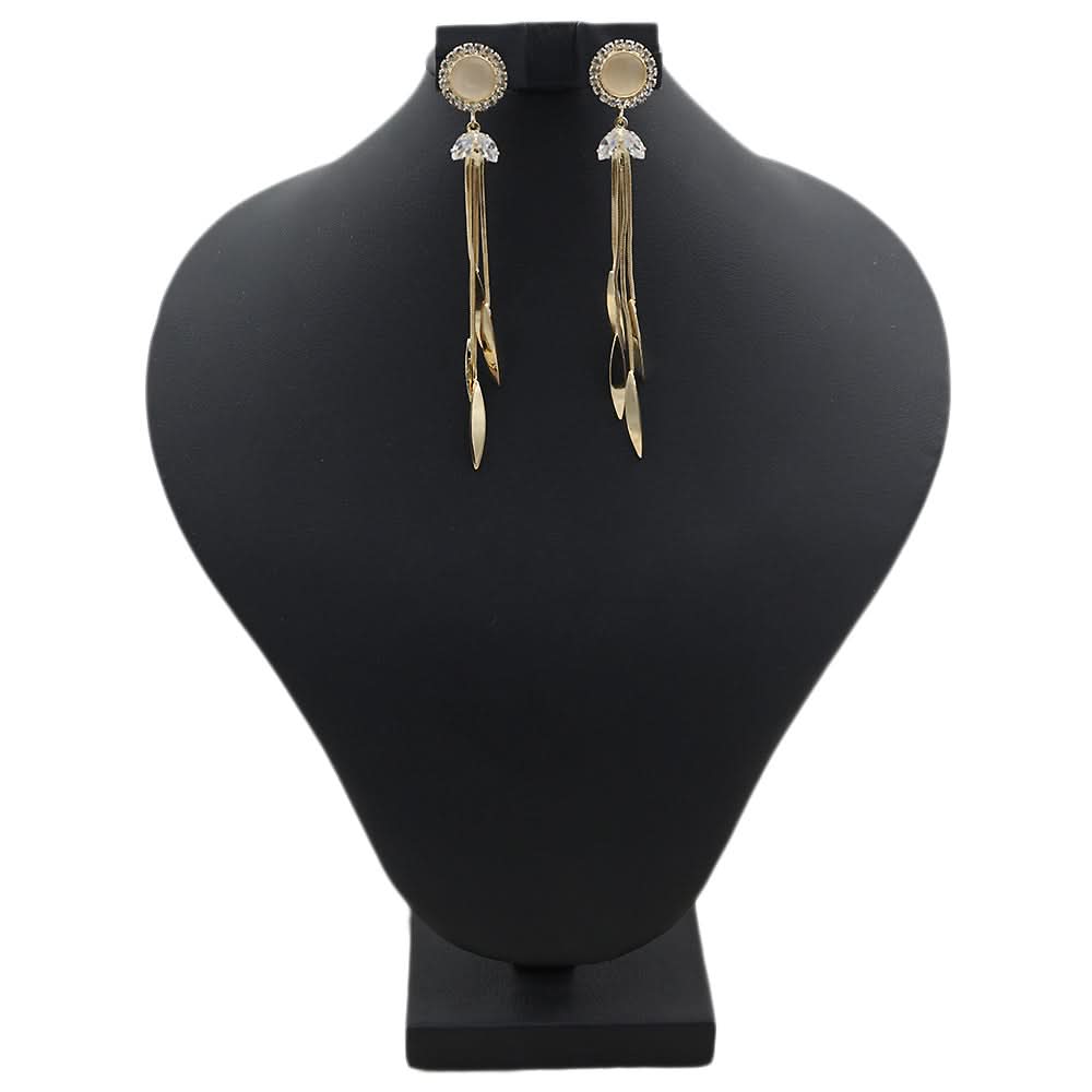 Women's Fancy Zarcon Earrings - Golden, Women, Earrings & Tops, Chase Value, Chase Value