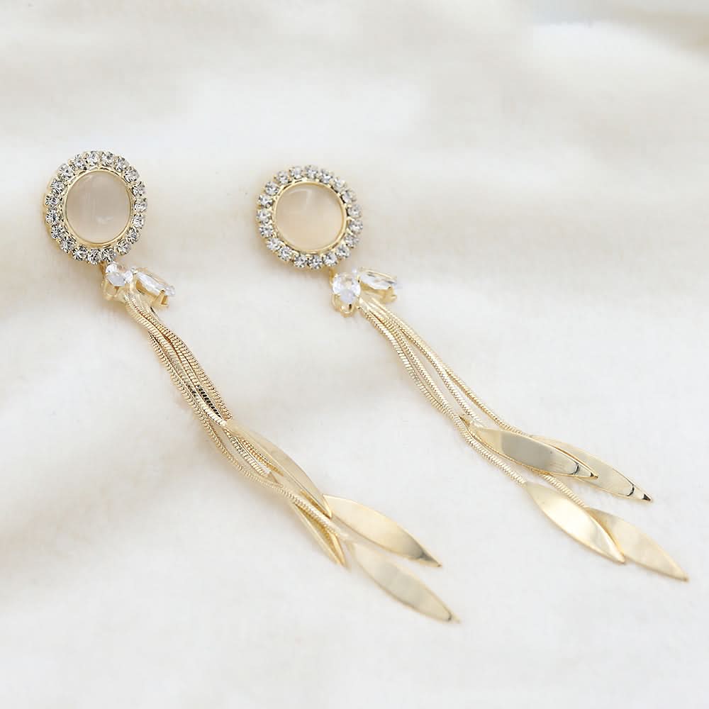 Women's Fancy Zarcon Earrings - Golden, Women, Earrings & Tops, Chase Value, Chase Value