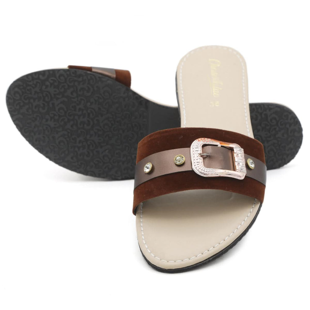 Womens Slippers Sn-005 - Brown, Women, Slippers, Chase Value, Chase Value