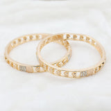 Women's Bangles 2 Piece Set - Golden, Women, Bangles & Bracelets, Chase Value, Chase Value