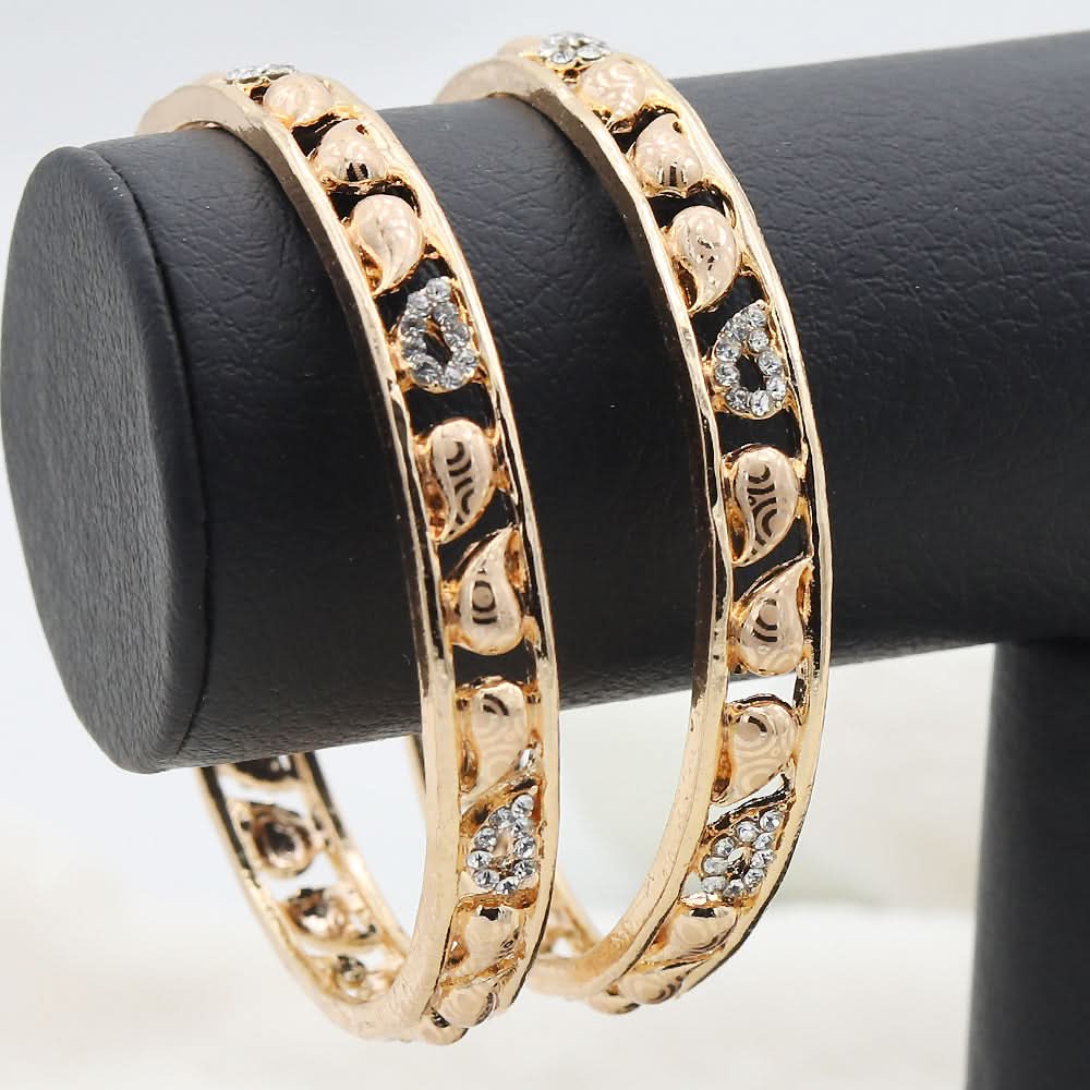 Women's Bangles 2 Piece Set - Golden, Women, Bangles & Bracelets, Chase Value, Chase Value