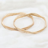 Women's Bangles 2 Piece Set - Golden, Women, Bangles & Bracelets, Chase Value, Chase Value