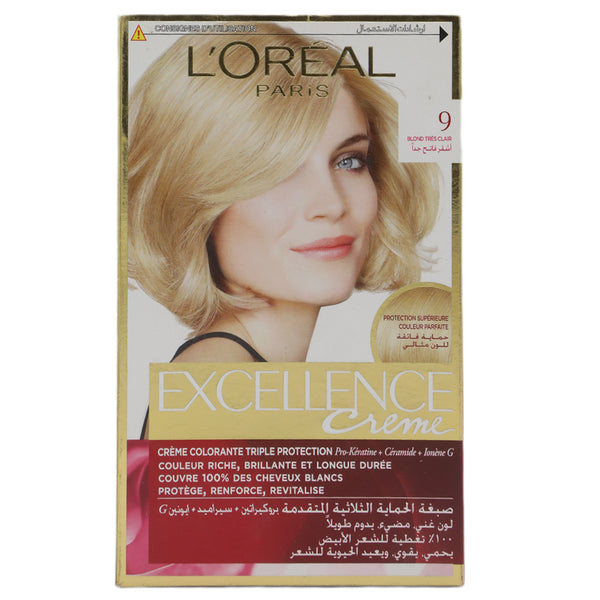 Loreal Paris Excellence Blond Tres Clair 9, Beauty & Personal Care, Hair Colour, Chase Value, Chase Value
