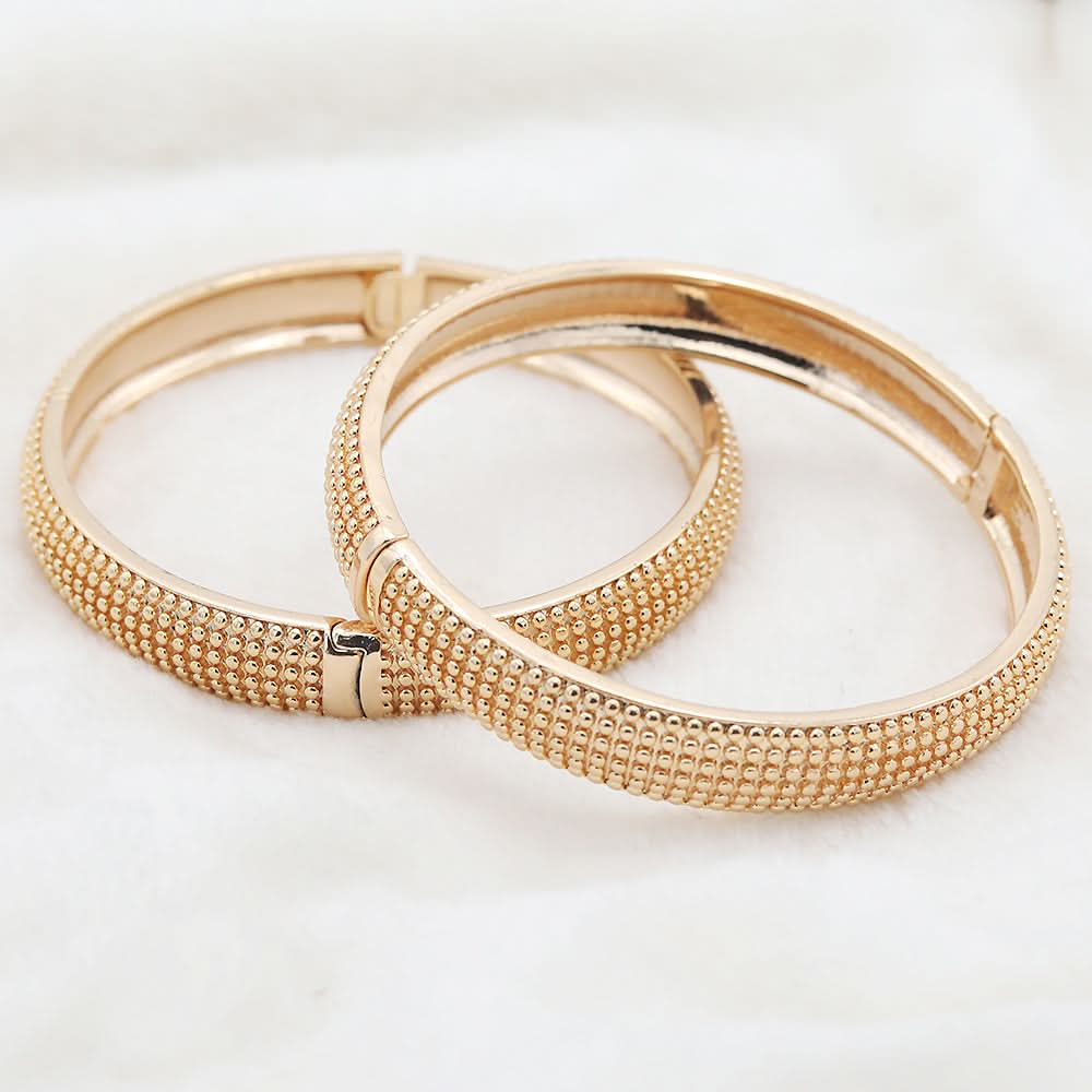Women's Bangles 2 Piece Set - Golden, Women, Bangles & Bracelets, Chase Value, Chase Value