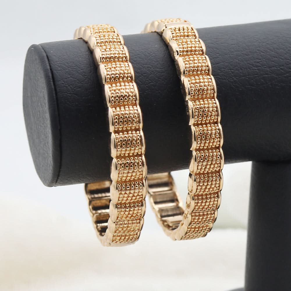 Women's Bangles 2 Piece Set - Golden, Women, Bangles & Bracelets, Chase Value, Chase Value