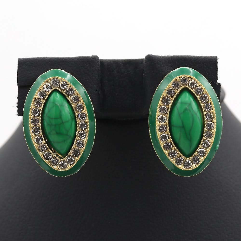 Women's 3D Locket Set - Green, Women, Jewellery Set, Chase Value, Chase Value