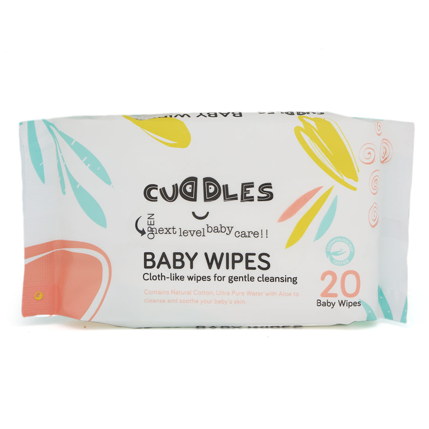 Cuddles Baby Wipes 20 Pcs, Kids, Wipes, Chase Value, Chase Value