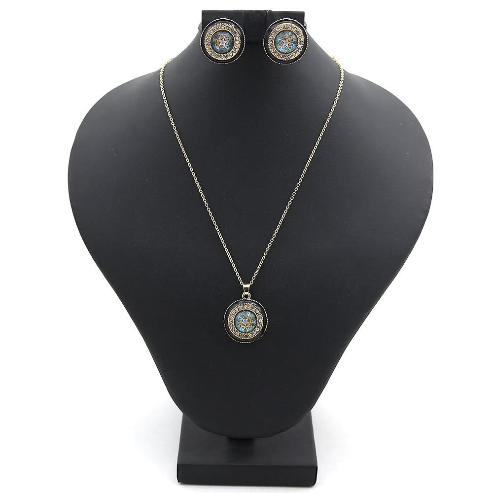 Women's 3D Locket Set - Black, Women, Jewellery Set, Chase Value, Chase Value
