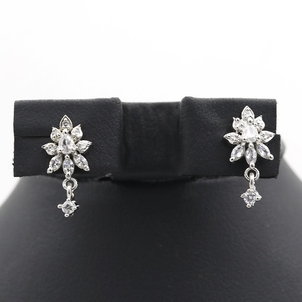 Women's American Diamond Half Set - Silver, Women, Jewellery Set, Chase Value, Chase Value
