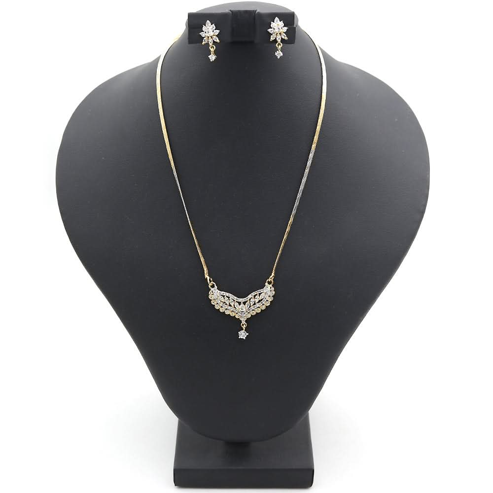 Women's American Diamond Half Set - Golden, Women, Jewellery Set, Chase Value, Chase Value