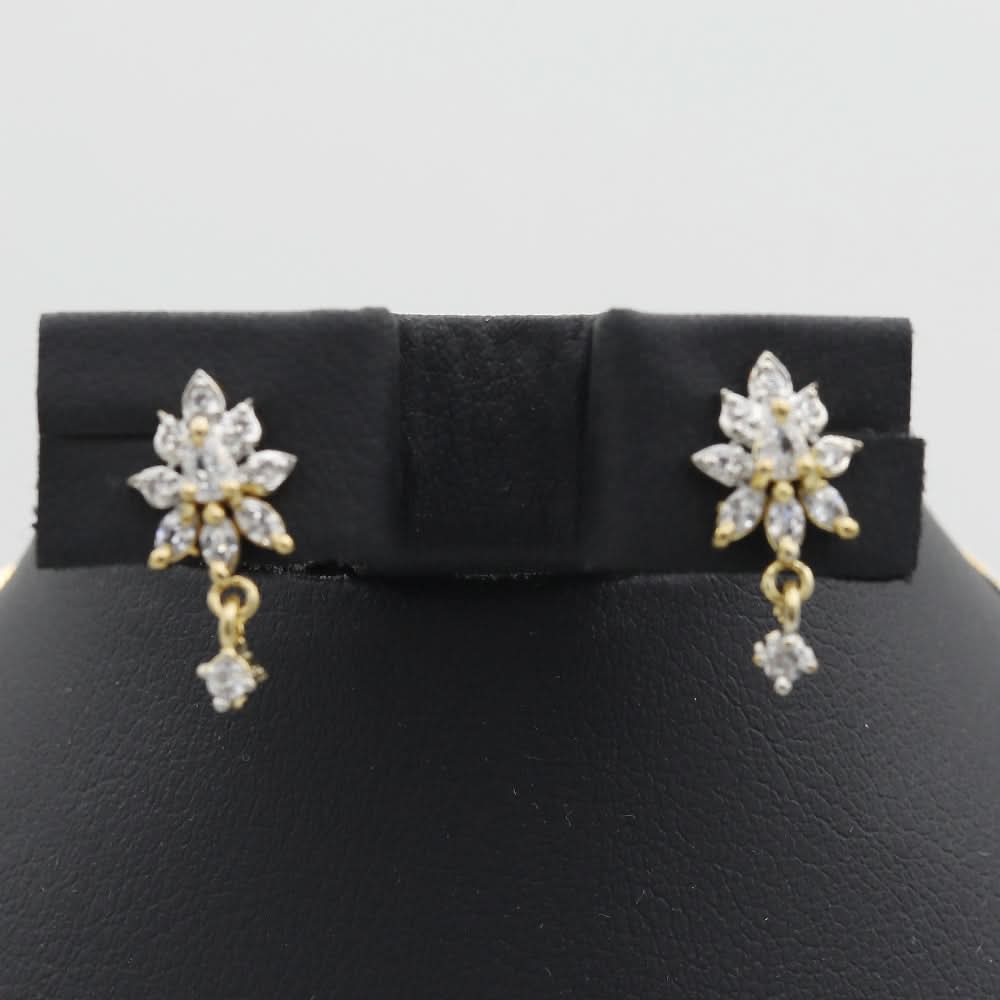 Women's American Diamond Half Set - Golden, Women, Jewellery Set, Chase Value, Chase Value