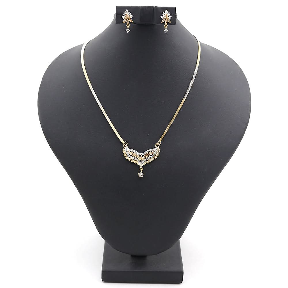 Women's American Diamond Half Set - Peach, Women, Jewellery Set, Chase Value, Chase Value