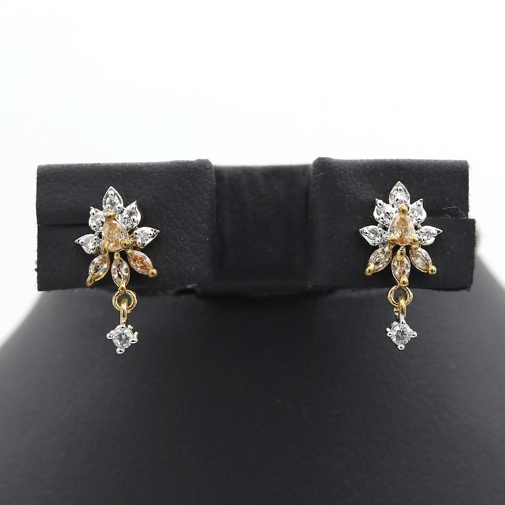Women's American Diamond Half Set - Peach, Women, Jewellery Set, Chase Value, Chase Value