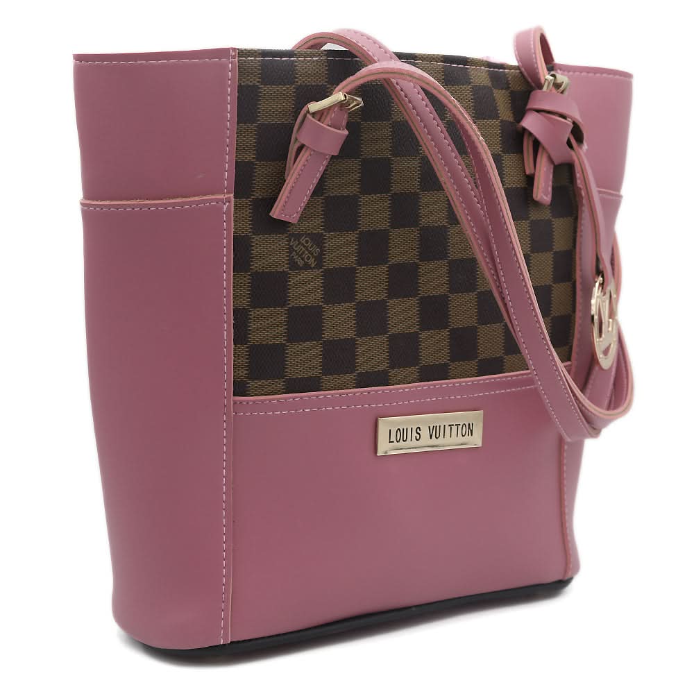Women's Handbag H-81 - Pink & Coffee, Women, Bags, Chase Value, Chase Value