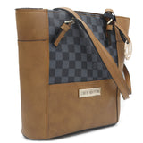 Women's Handbag H-81 - Brown & Navy Blue, Women, Bags, Chase Value, Chase Value