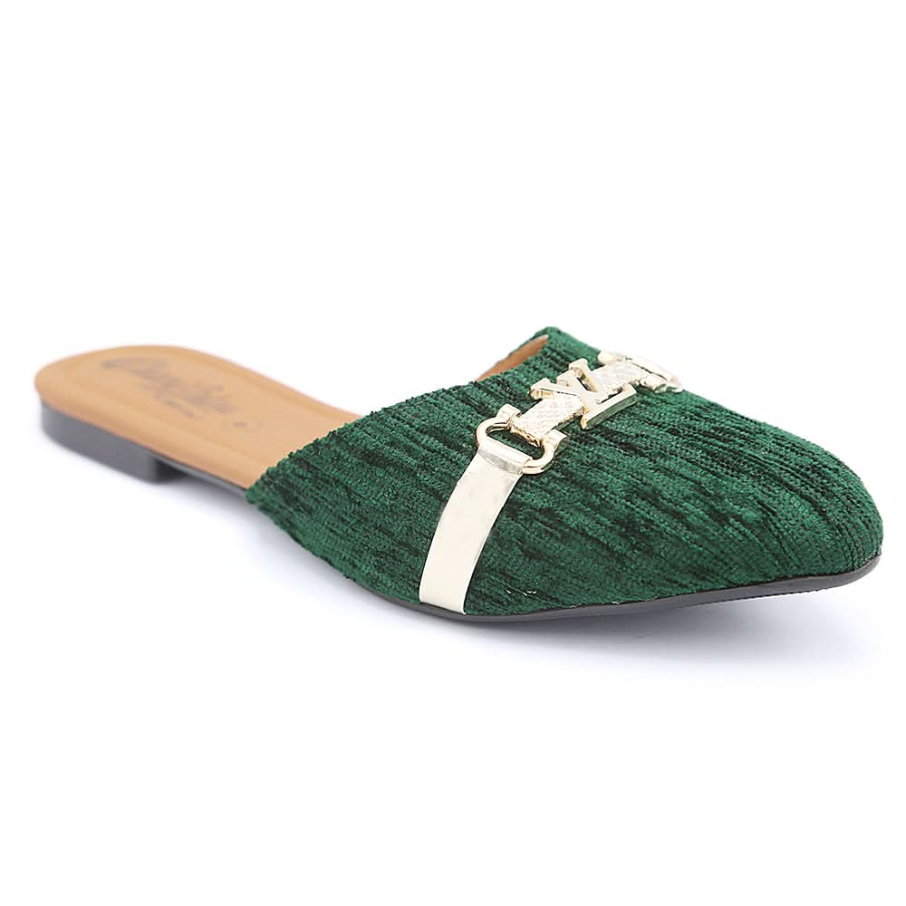 Women's Backless Slipper - Green, Women, Slippers, Chase Value, Chase Value