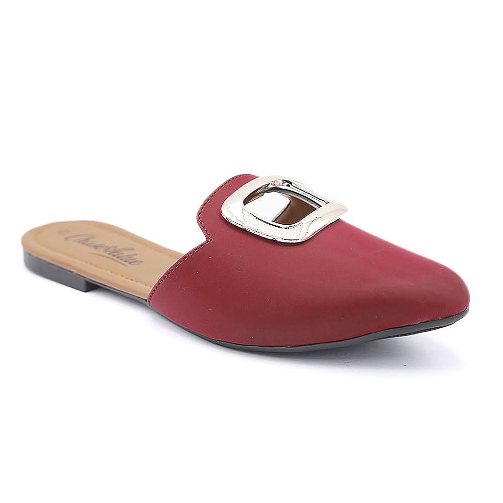 Women's Backless Slipper - Maroon, Women, Slippers, Chase Value, Chase Value